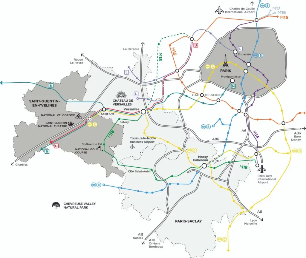 Carte du territoire de Saint-Quentin-en-Yvelines