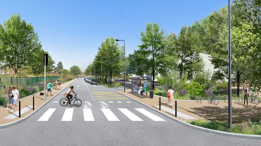 Maurepas : des espaces publics au service du confort des habitants et de la transition écologique 36 Perspective Boulevard Miserey Maurepas actualité
