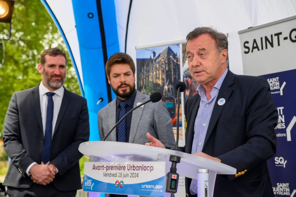 UrbanLoop, les navettes autonomes pour les JOP 5 Urbanloop avant première inauguration Fan zone JOP 2024