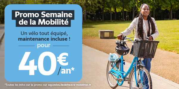 Semaine de la mobilité 2024 offre Vélostation SQY