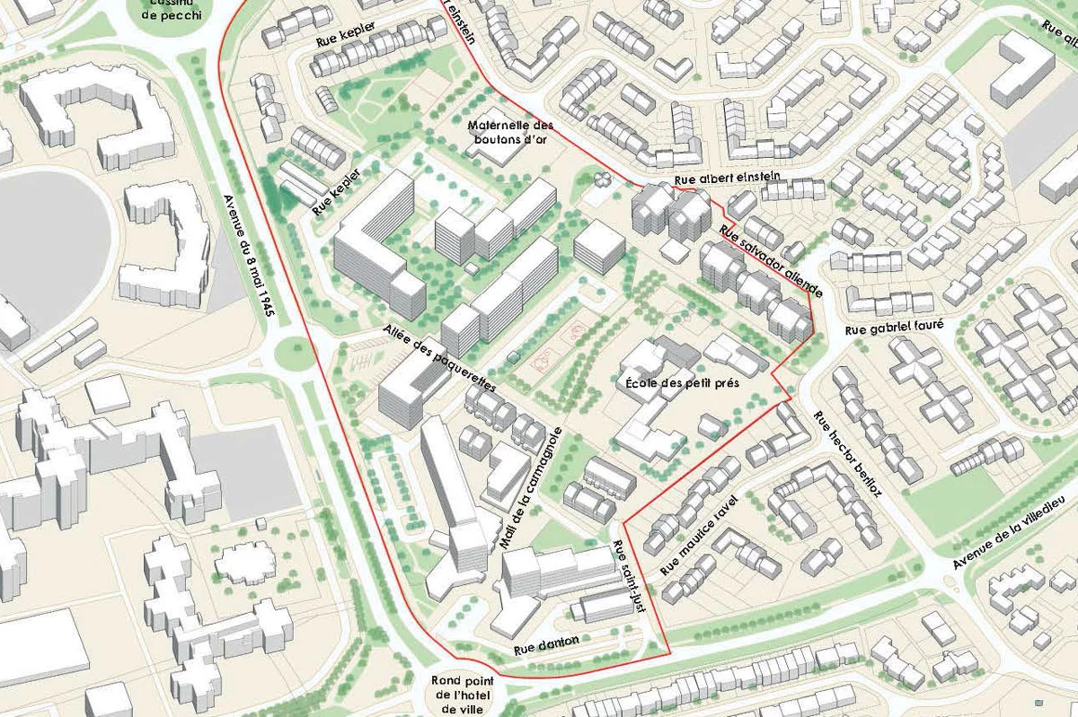 Renouvellement urbain : quartier des Petits Prés à Élancourt 3 Elancourt quartier des Petits prés aujourd'hui renouvellement urbain npnru