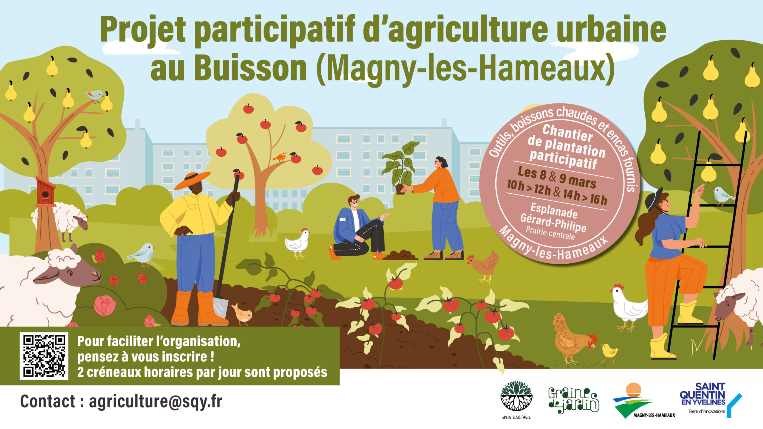 chantier participatif agriculture urbaine buisson magny