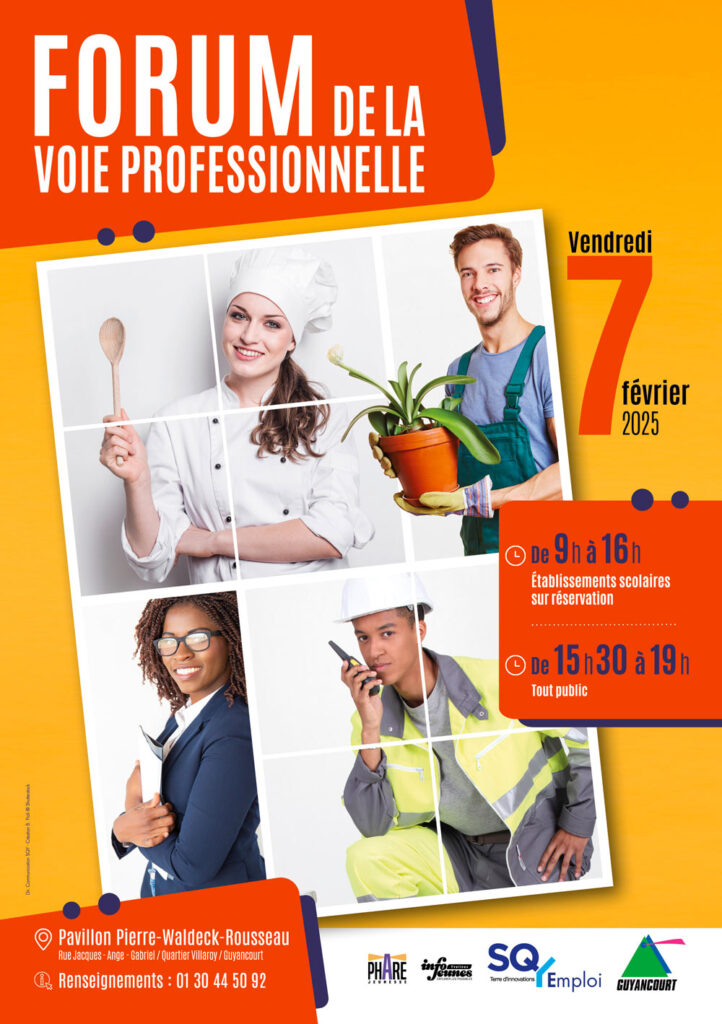 Affiche Forum de la Voie professionnelle Guyancourt 2025