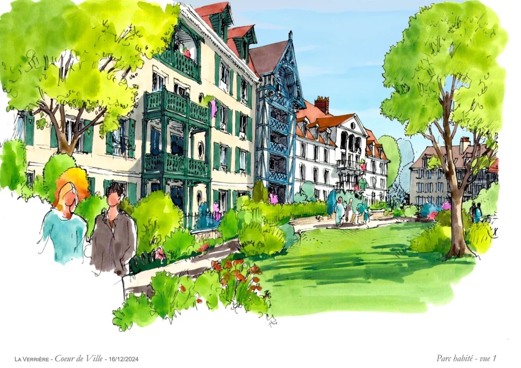 La Verrière - Aménagement du quartier Gare-Bécannes 3 perspective Coeur de Ville Bécannes La Verrière