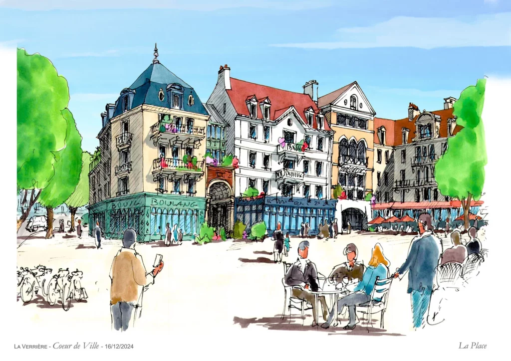 La Verrière - Aménagement du quartier Gare-Bécannes 1 perspective Coeur de Ville Bécannes La Verrière