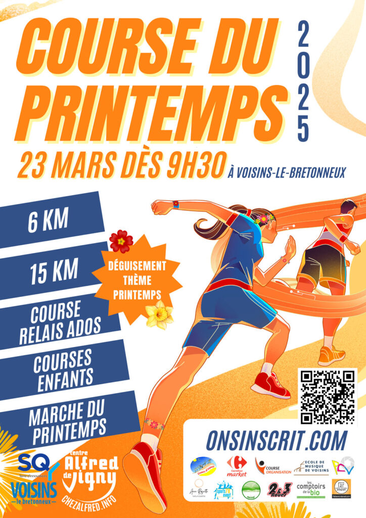 course du printemps 2025 Voisins le bretonneux affiche