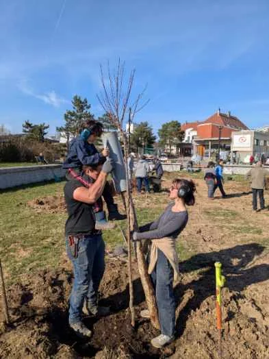 Le projet d’agriculture urbaine du Buisson 12 Chantiers de plantation des premiers arbres et petits fruitiers des 8 et 9 mars 2025