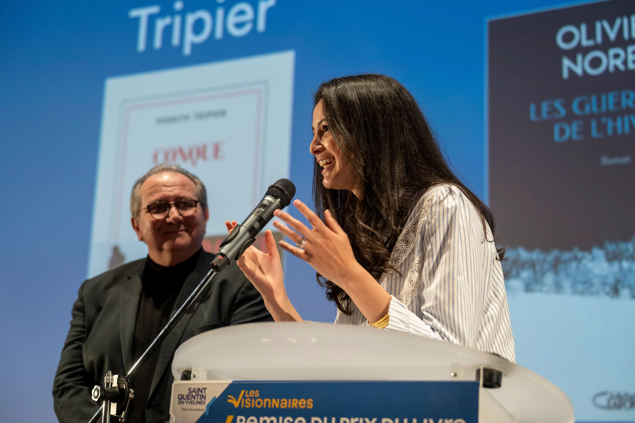 Prix du Livre « Les Visionnaires » 2025 : Delphine Minoui lauréate à SQY 6 Lila Hassaine - présidente prix du livre
