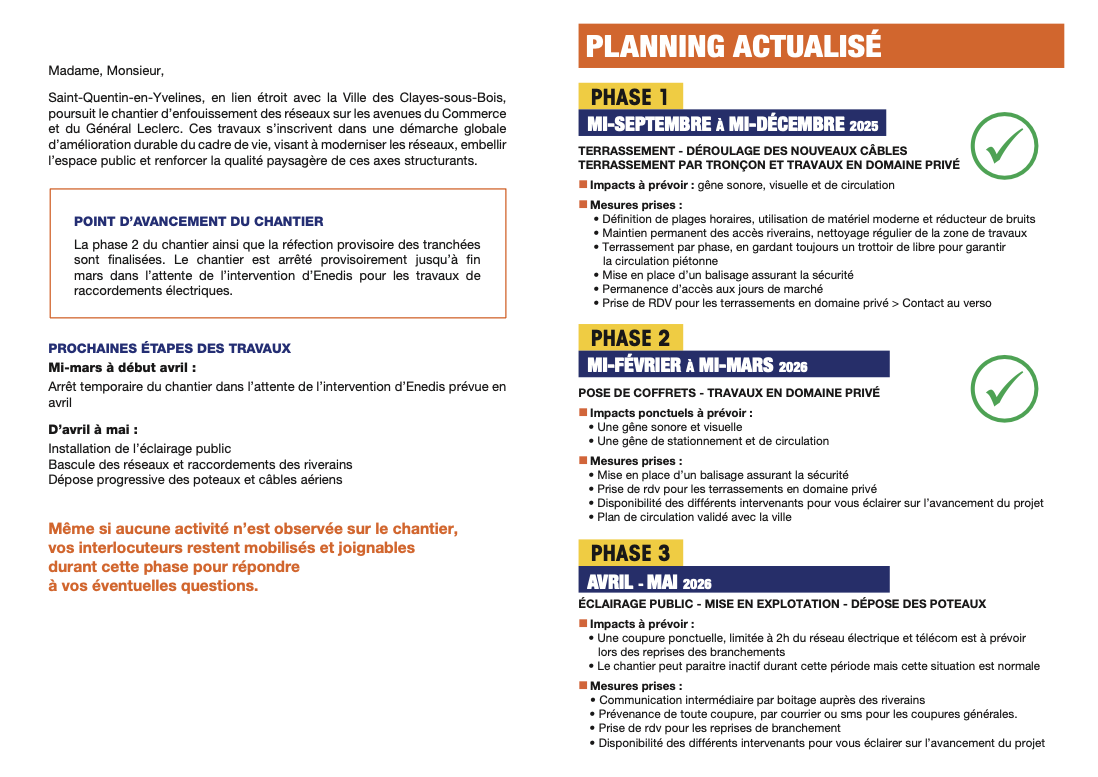 Info chantier clayes sous bois